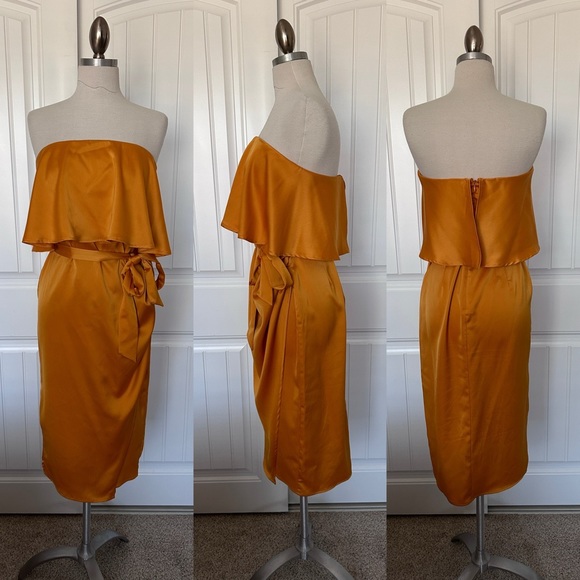 Loves + Friends Violet Midi Dress in Marigold - Picture 2 of 7